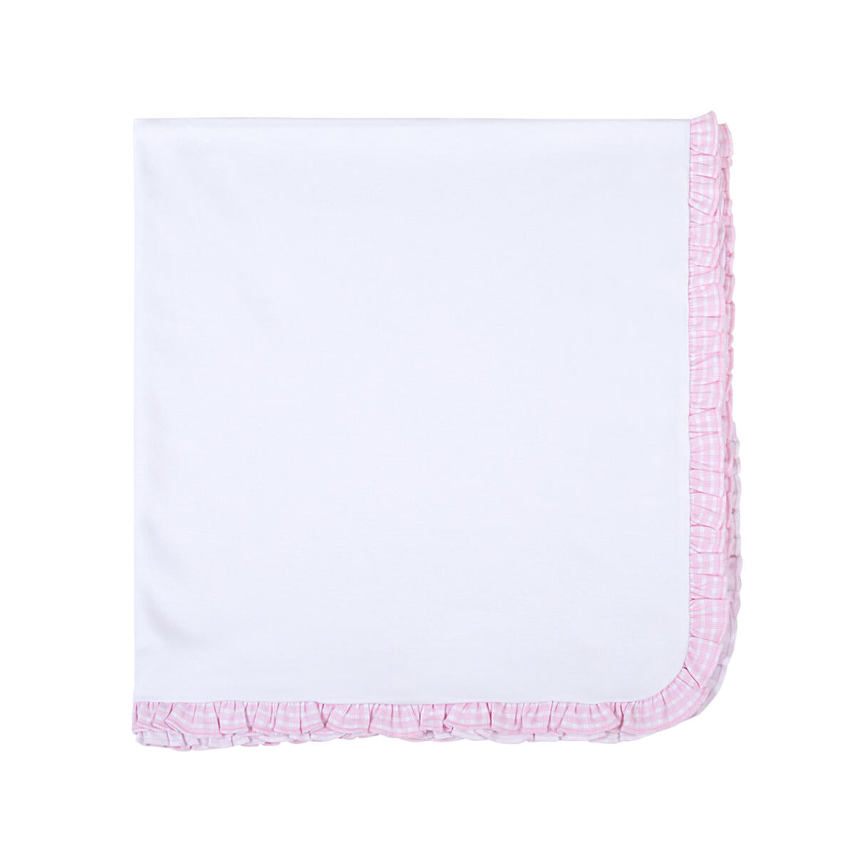 Magnolia Baby - New Beginnings Pink Ruffle Receiving Blanket