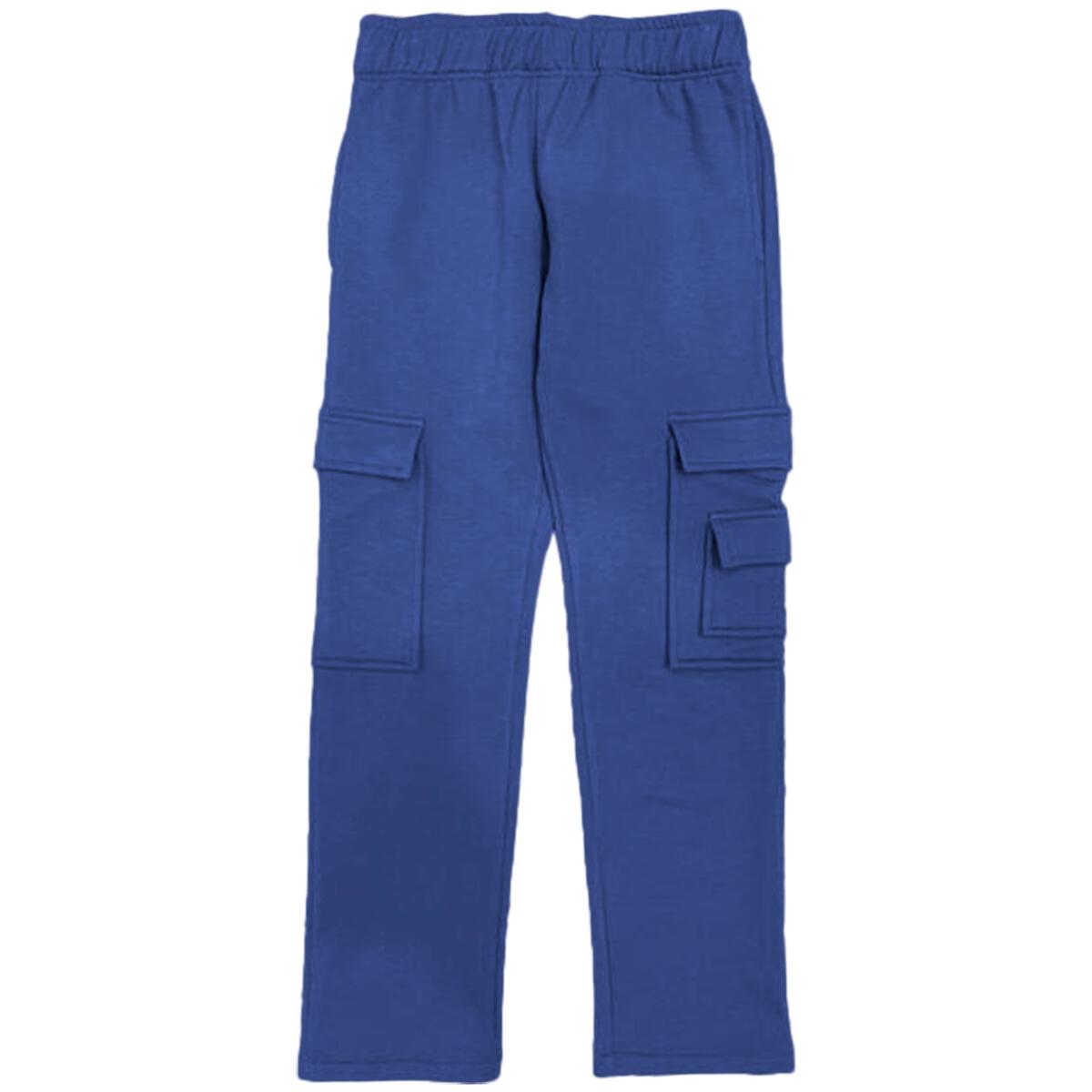 Suzette - Soft Brush Cloud Straight Leg Cargo Pocket Pant - Marlin Blue