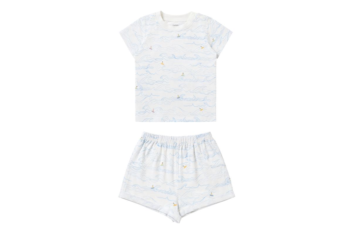 Petite Revery - Surfs Up Short Sleeve Two-Piece PJ Set