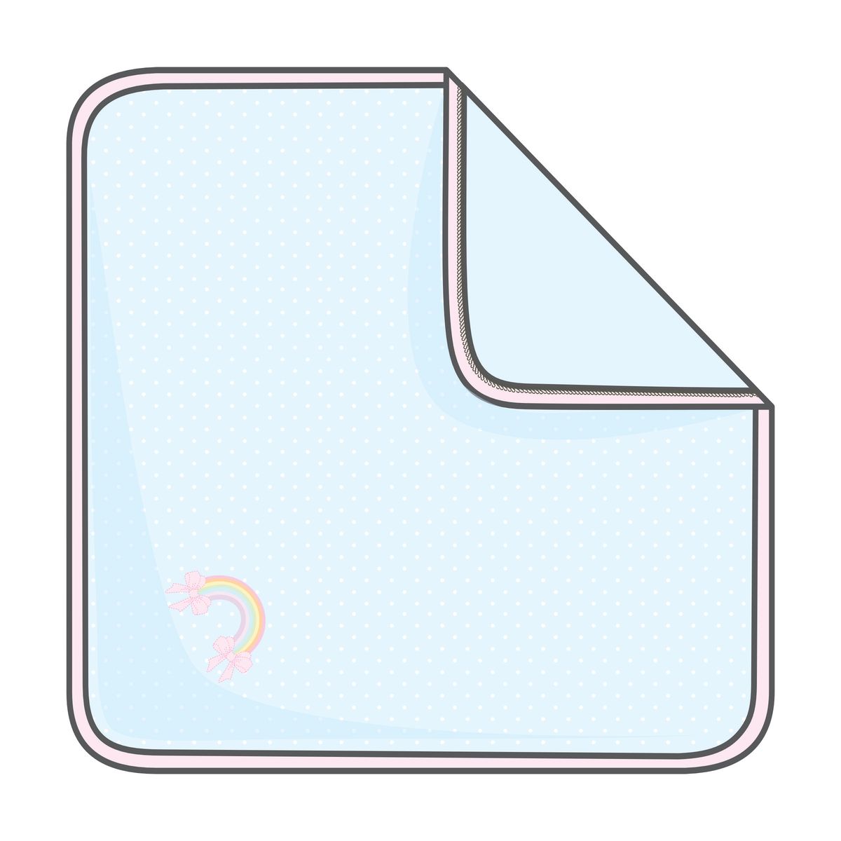 Magnolia Baby - Rainbow Wishes Applique Receiving Blanket