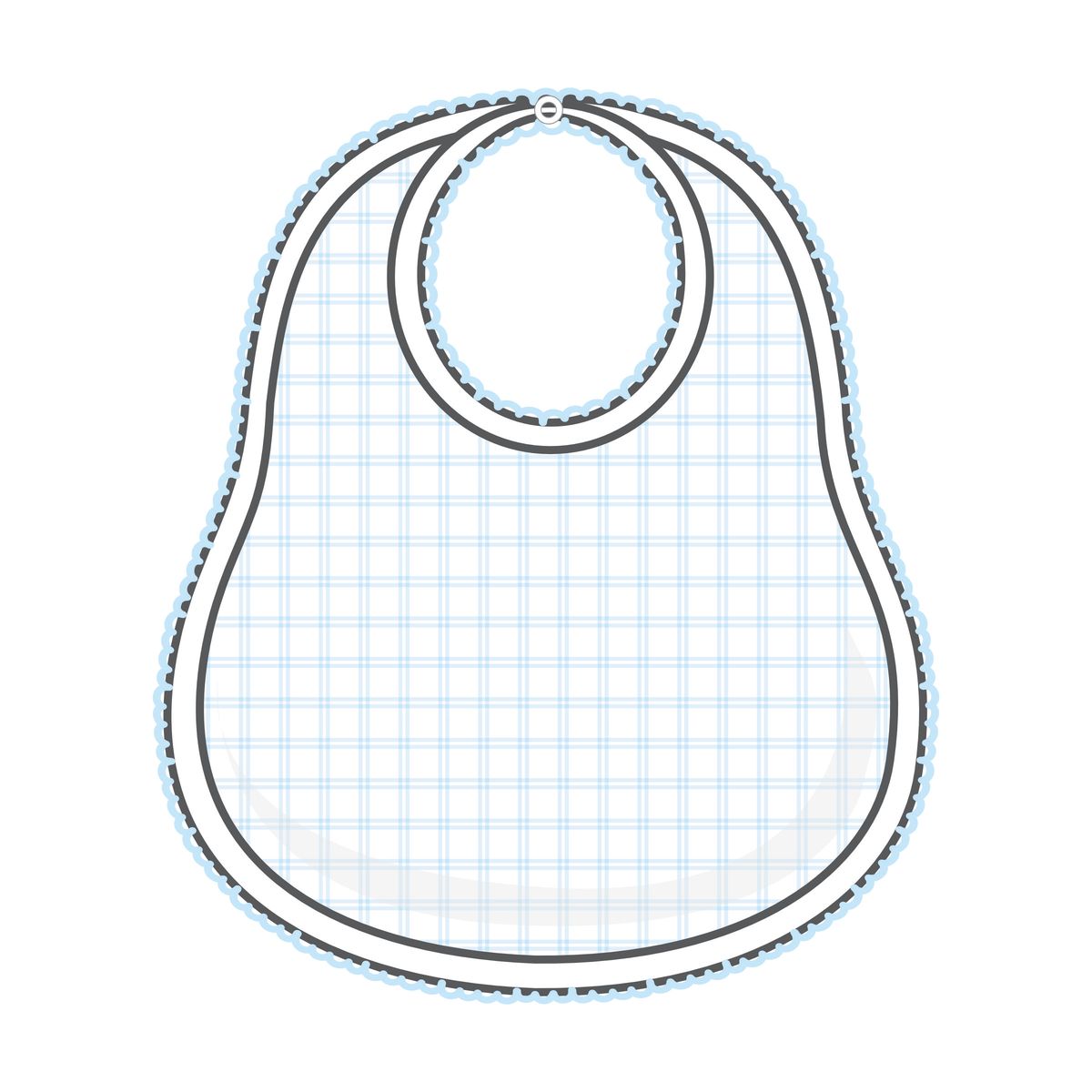 Magnolia Baby - Peek-A-Boo Wishes Light Blue Bib