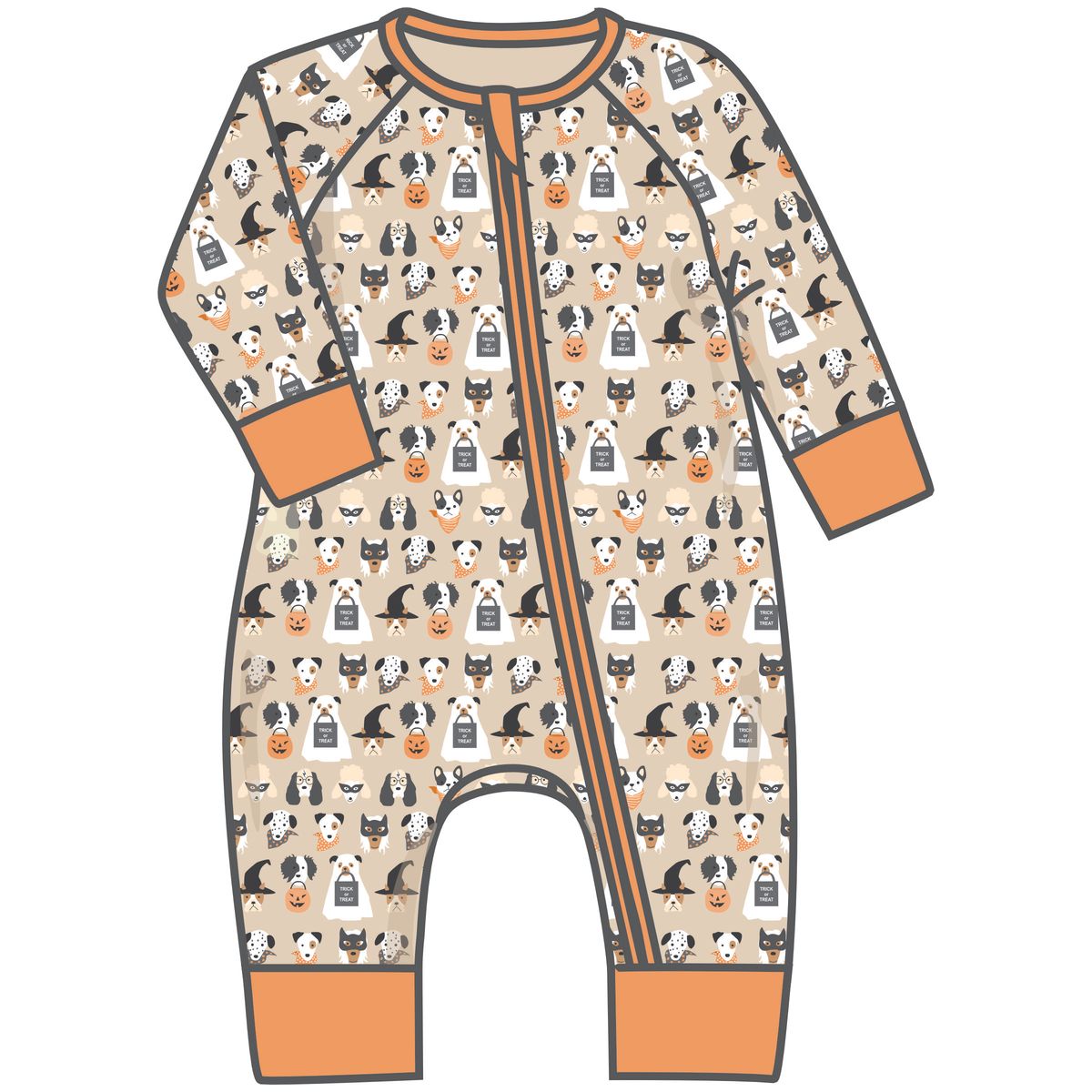 Halloween Hounds Driftwood Zipper Playsuit