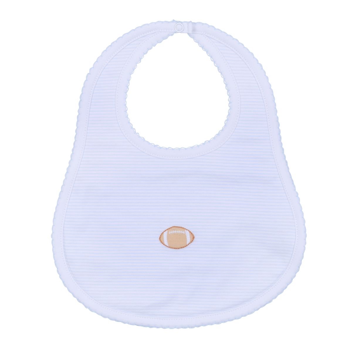 Touchdown Cutie Light Blue Emb Bib