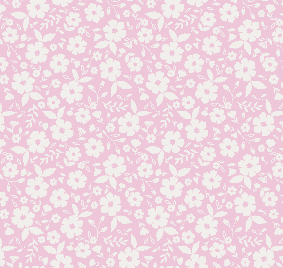Pink Ditsy Daisy Fly Away Shorts by Suzette with a lightweight fabric and floral pattern, displayed on a neutral background.