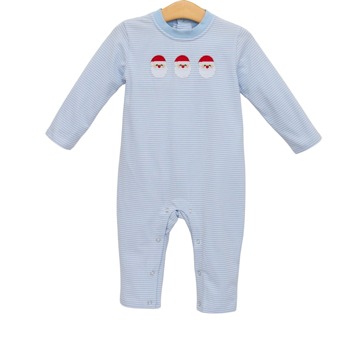 Blue Santa Trio Romper