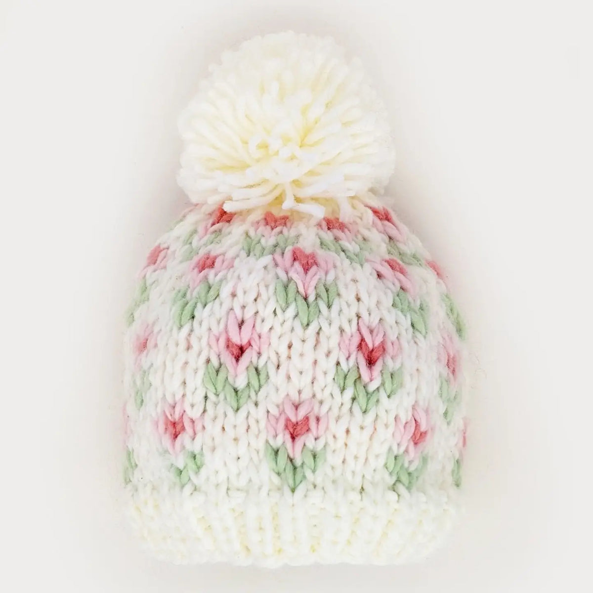 Bitty Blooms White Beanie Hat Baby & Kids