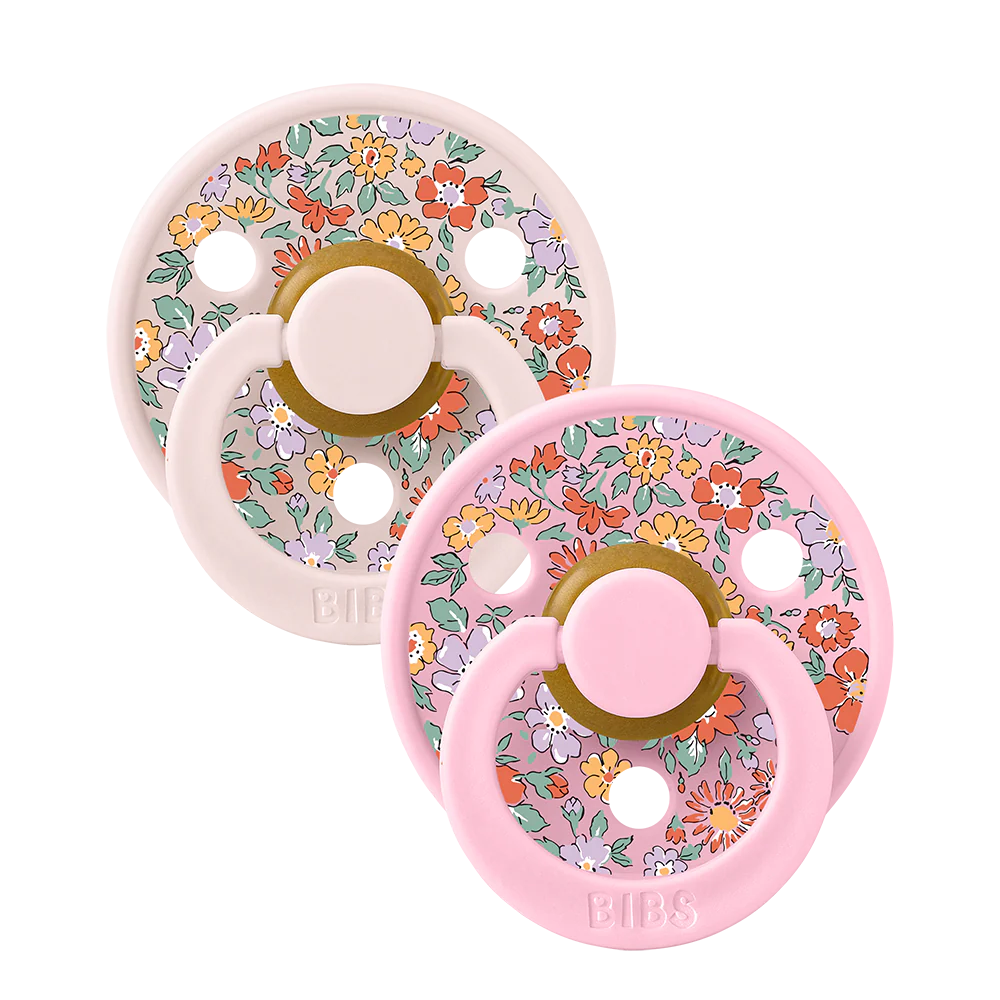 BIBS x LIBERTY Pacifiers 2 Pack Oscar Meadow - Petal Mix