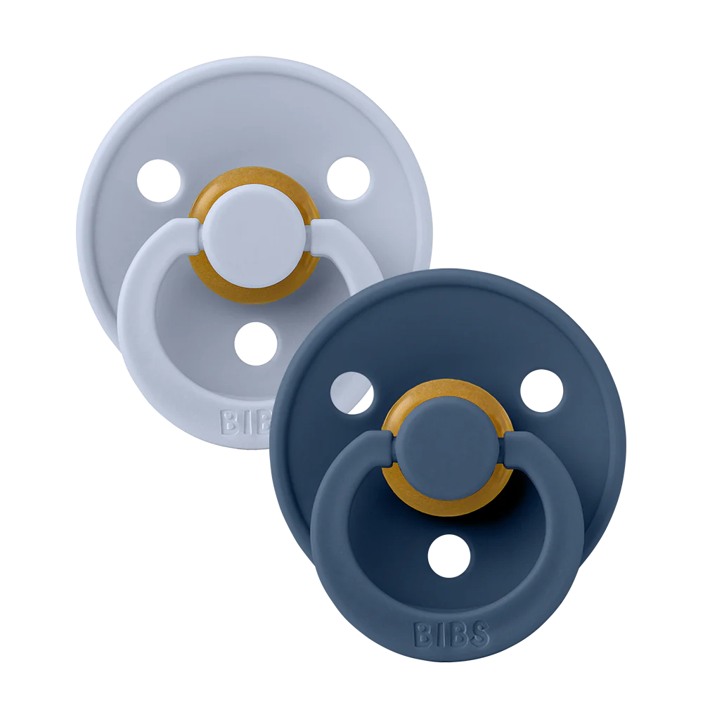 Bibs Pacifier - 2 Pack - Dusty Blue/Steel Blue