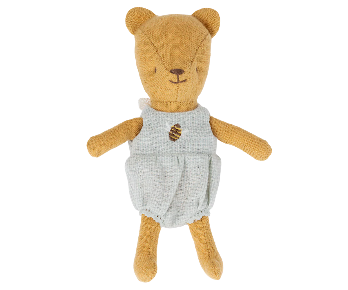 Maileg Teddy Baby plush toy, soft stuffed animal with detailed features, perfect for cuddling and baby gift-giving.