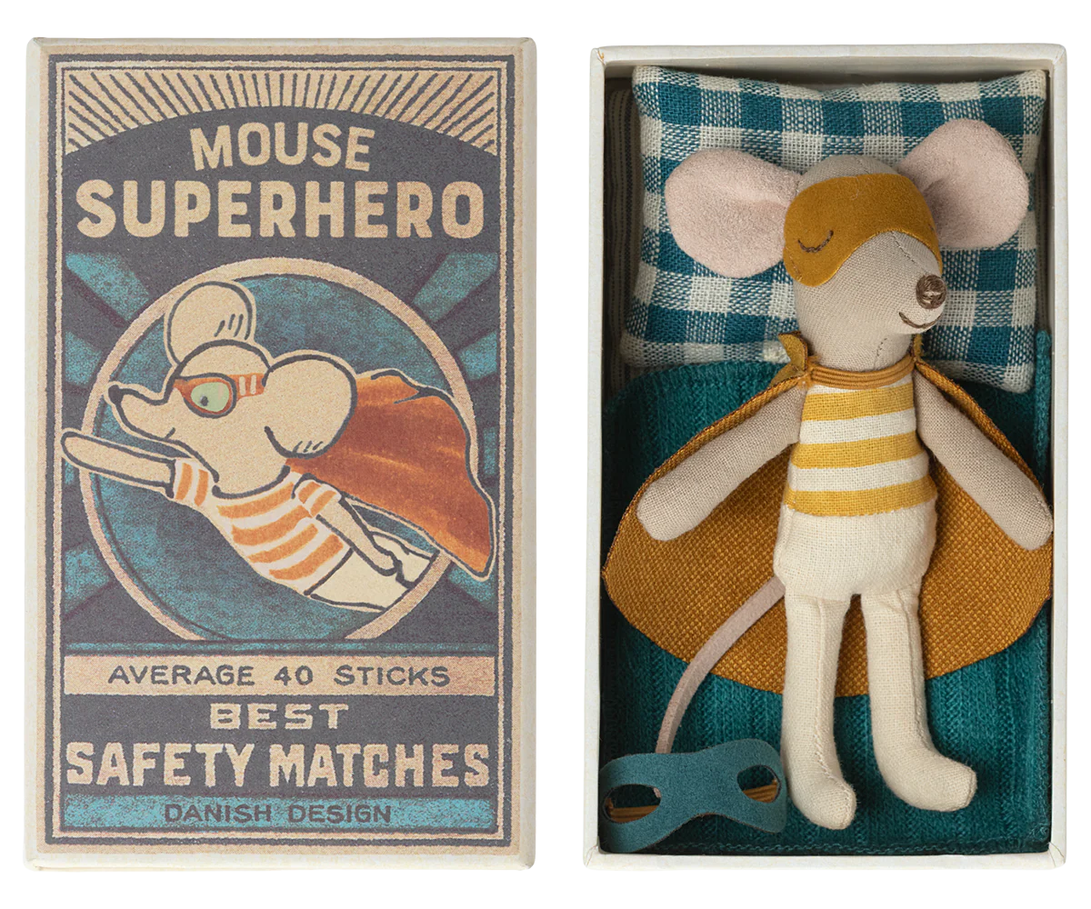 Maileg - Little Brother in Matchbox Super Hero Match