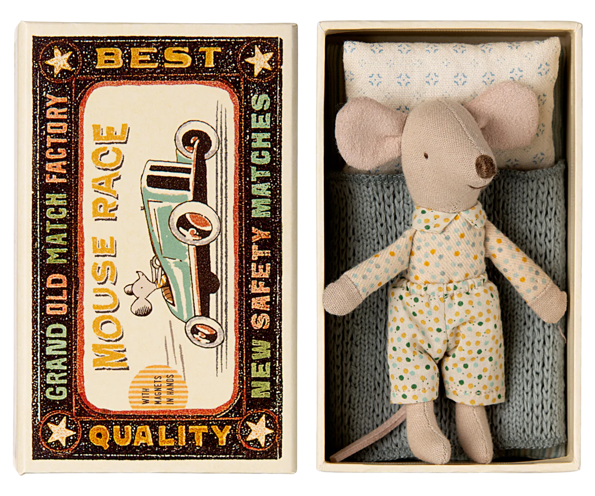Maileg - Little Brother Mouse in Matchbox