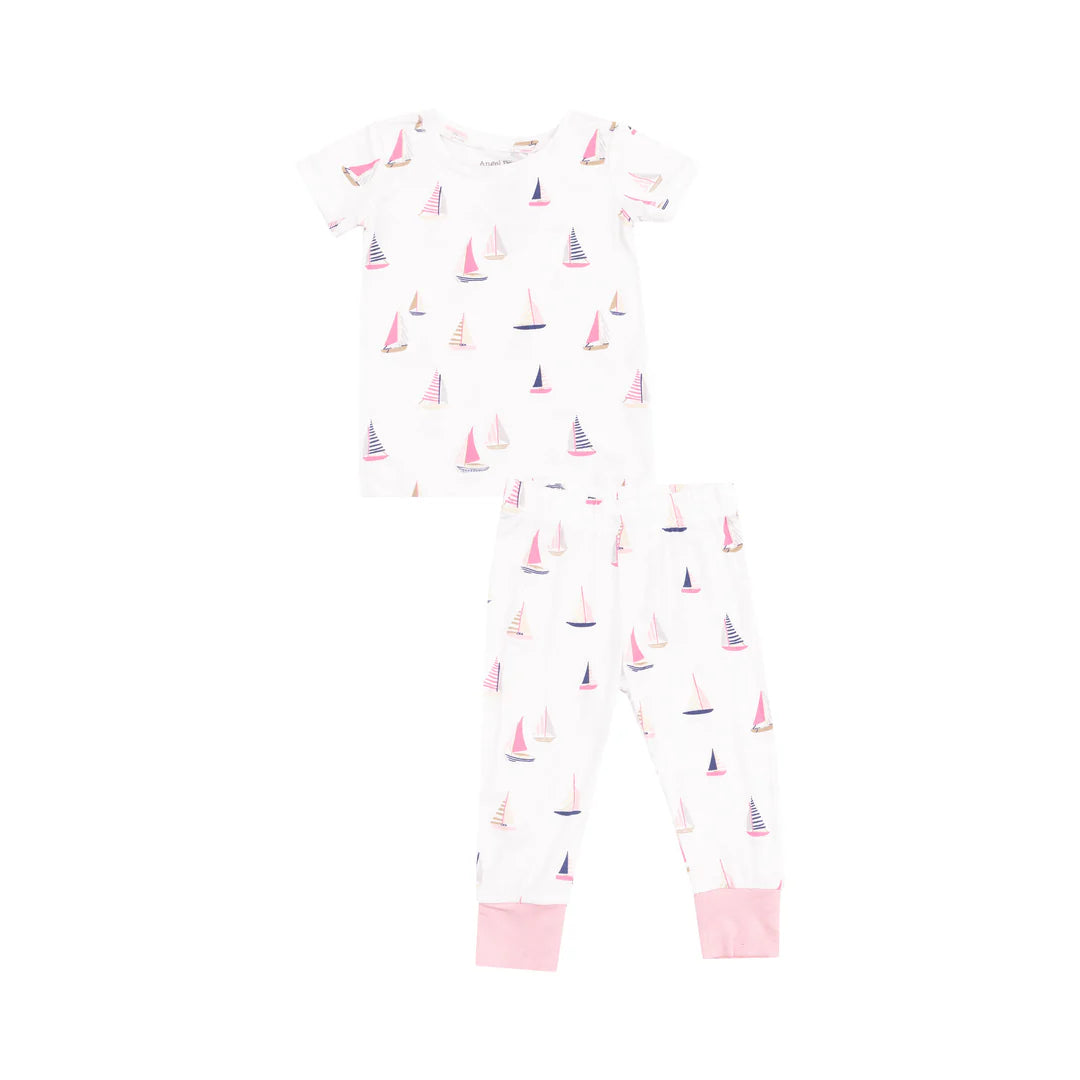 Angel Dear - Pink Sailboat Two Piece Lounge Set