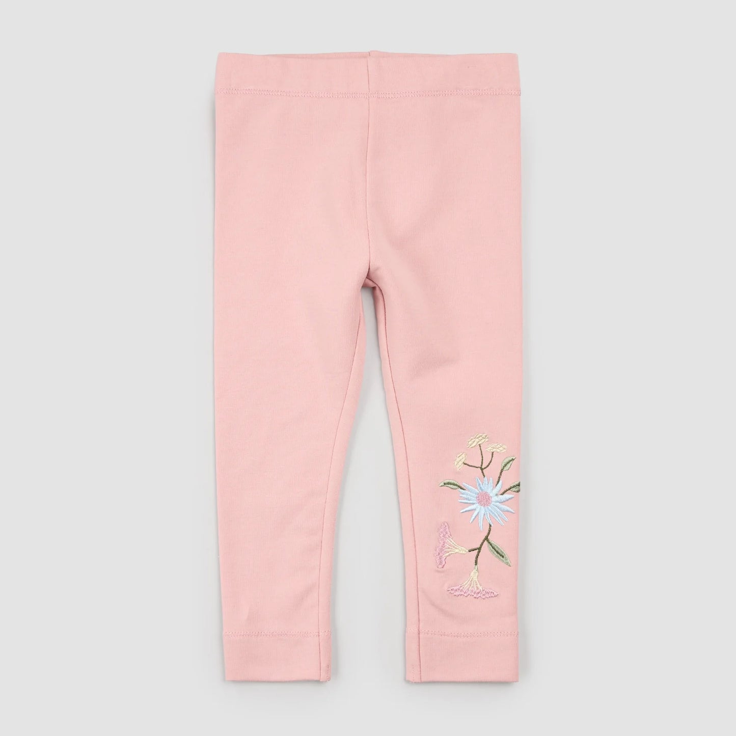 Floral Detailed Pink Leggings