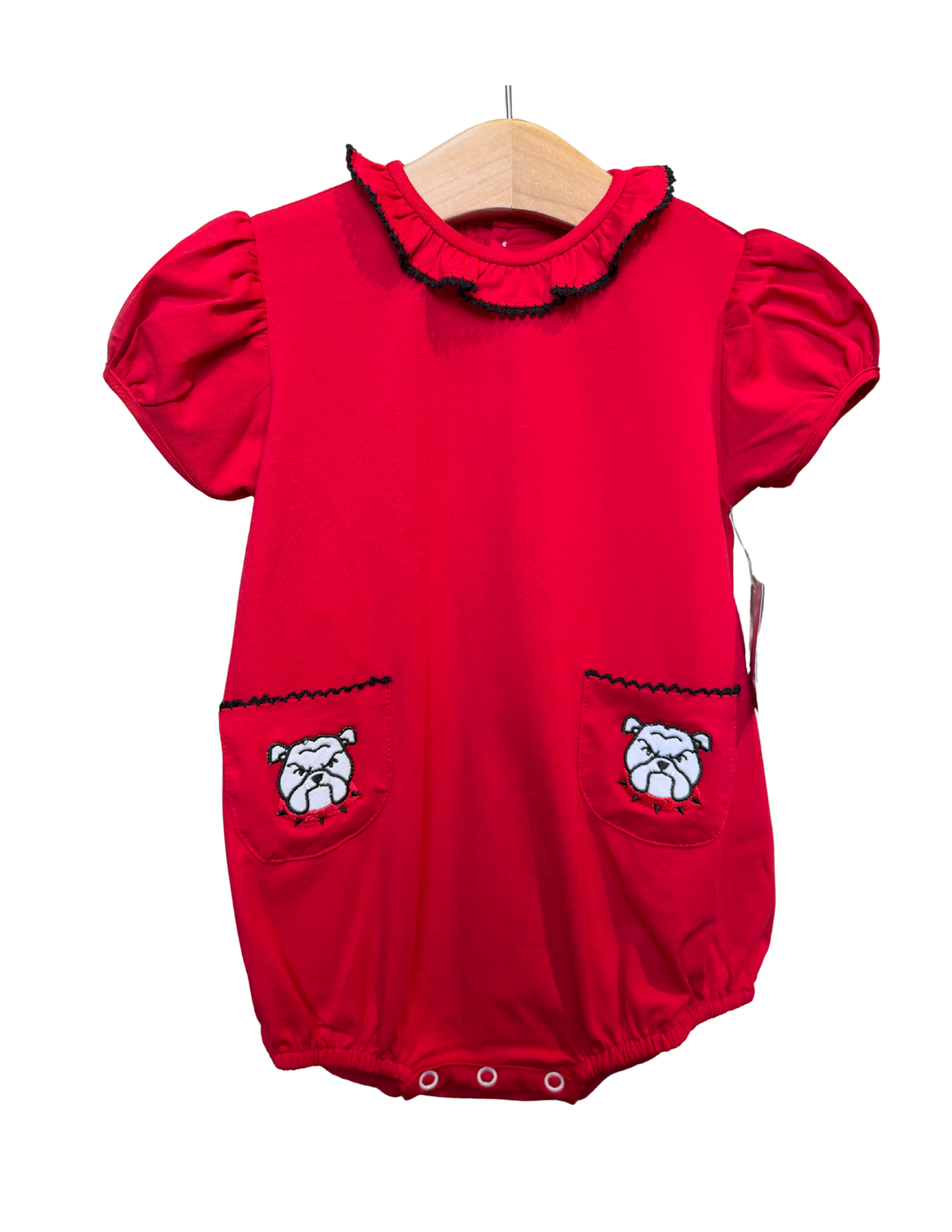 Red Bulldog Pocket Bubble by Remember Nguyen, featuring a playful red bulldog design on a compact bubble toy.