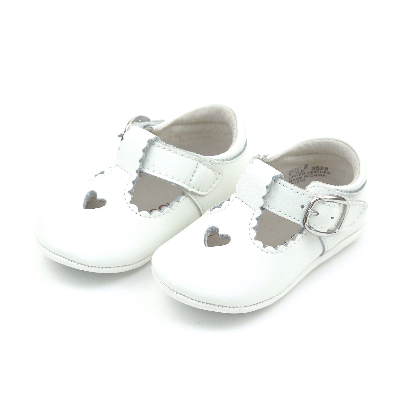 White Rosalie Heart Crib Mary Jane (Infant)