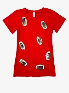 ML Kids - Red Football Sequin Dress