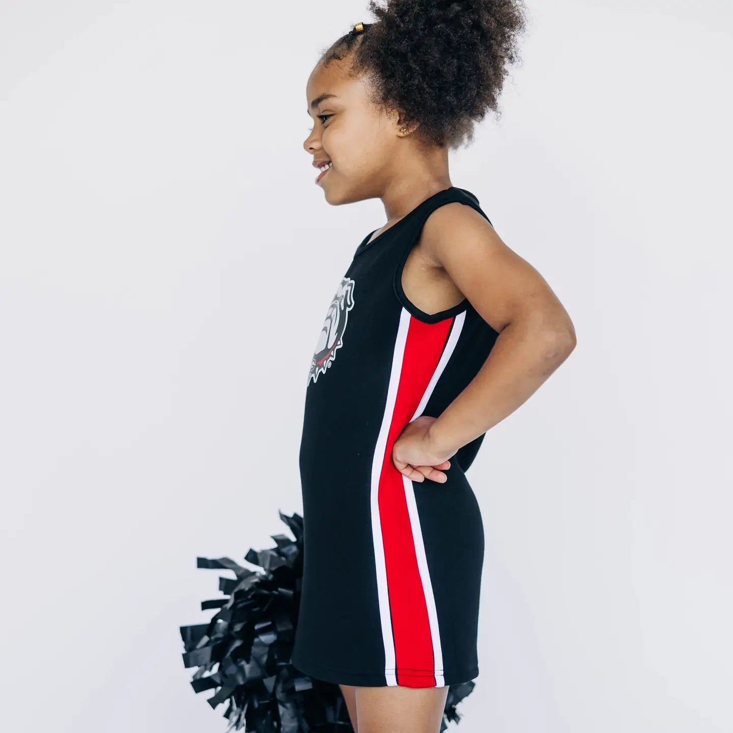 The University of Georgia | Black Power Stripe V-Neck Cheer Dress