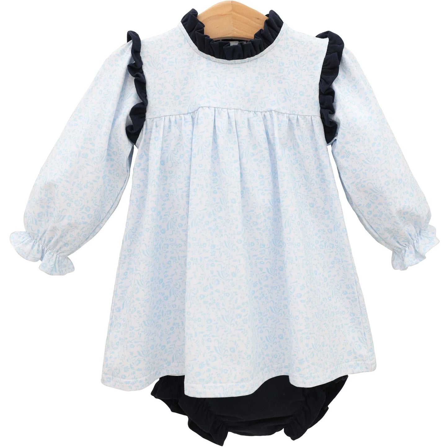 Blue Blooms Hallie Diaper Set