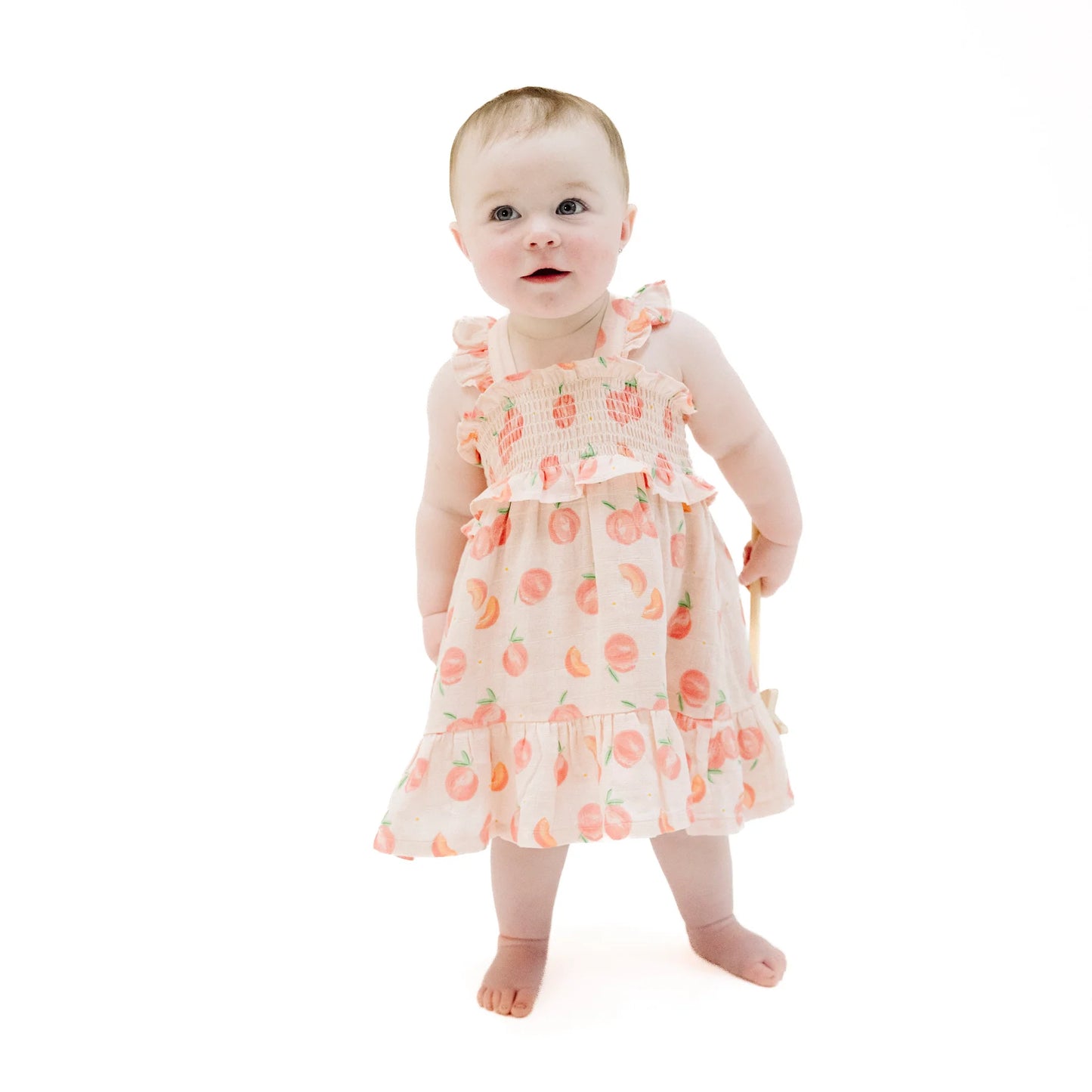 Angel Dear - Sweet Peach Smocked Ruffle Sundress