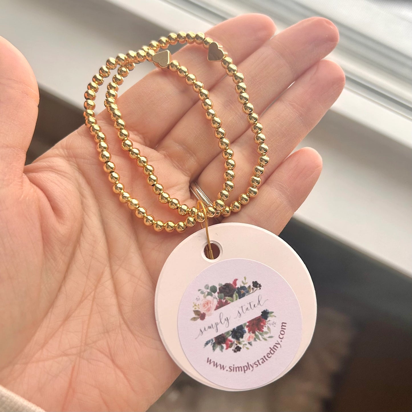 Tiny Heart Gold Mother Daughter Matching Bracelets