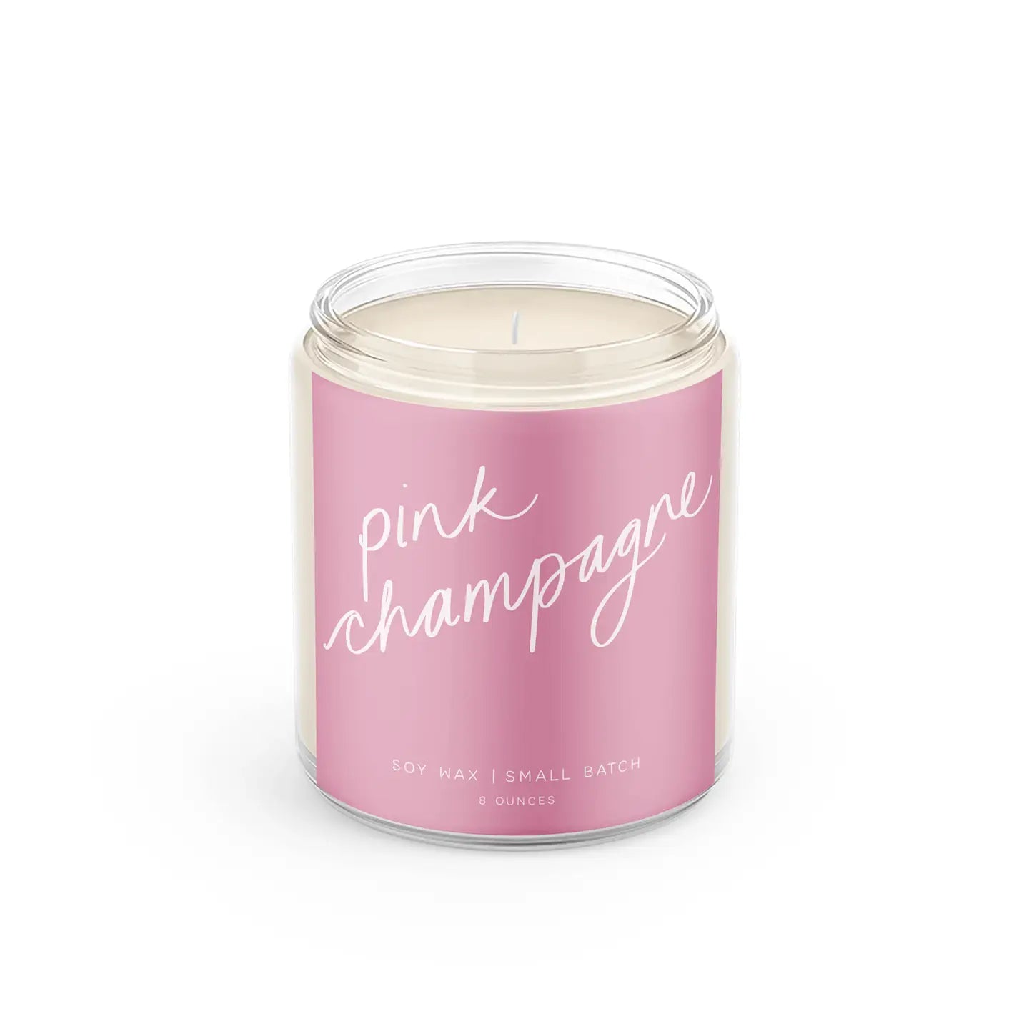 Poured Goods -Pink Champagne: 8 oz Soy Wax