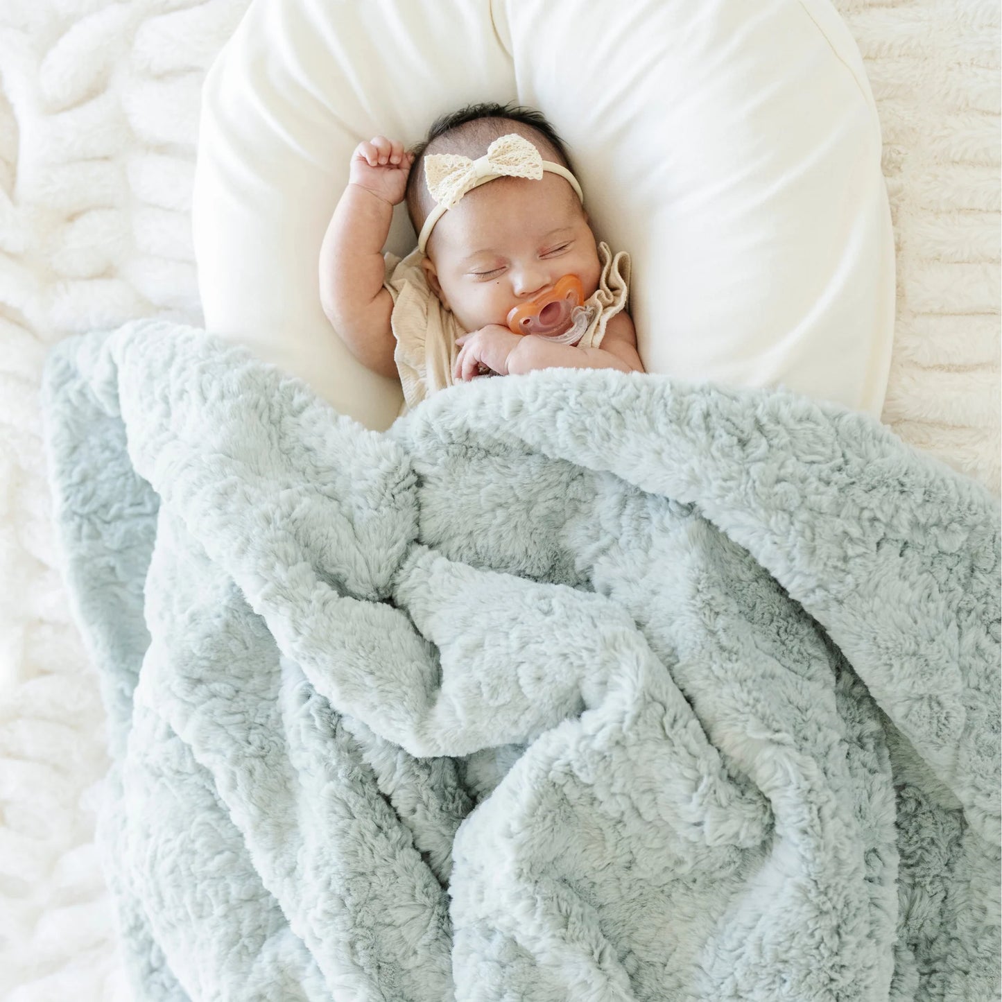 Sweet Mint Dream Receiving Blankets
