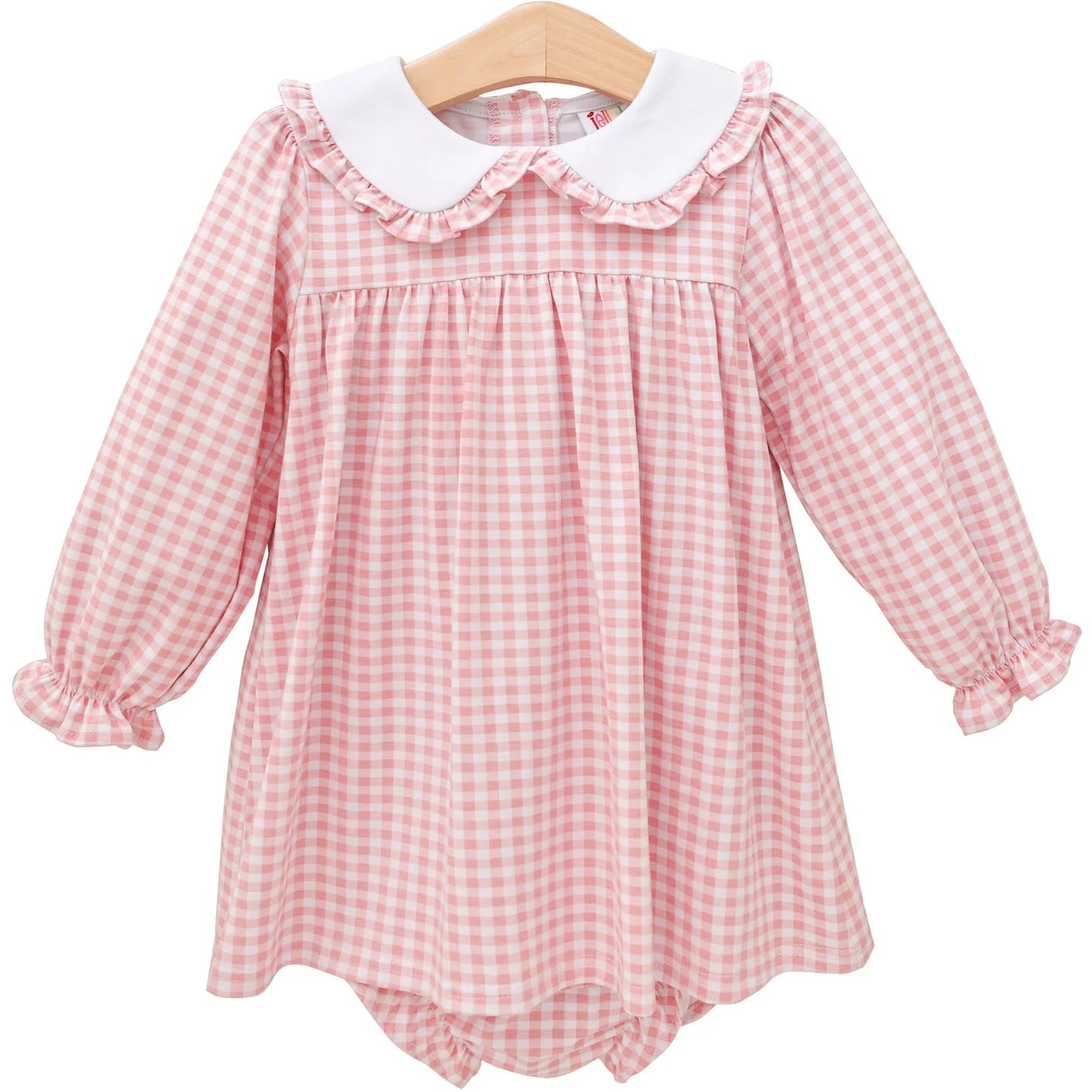 Light Pink Gingham Catherine Diaper Set