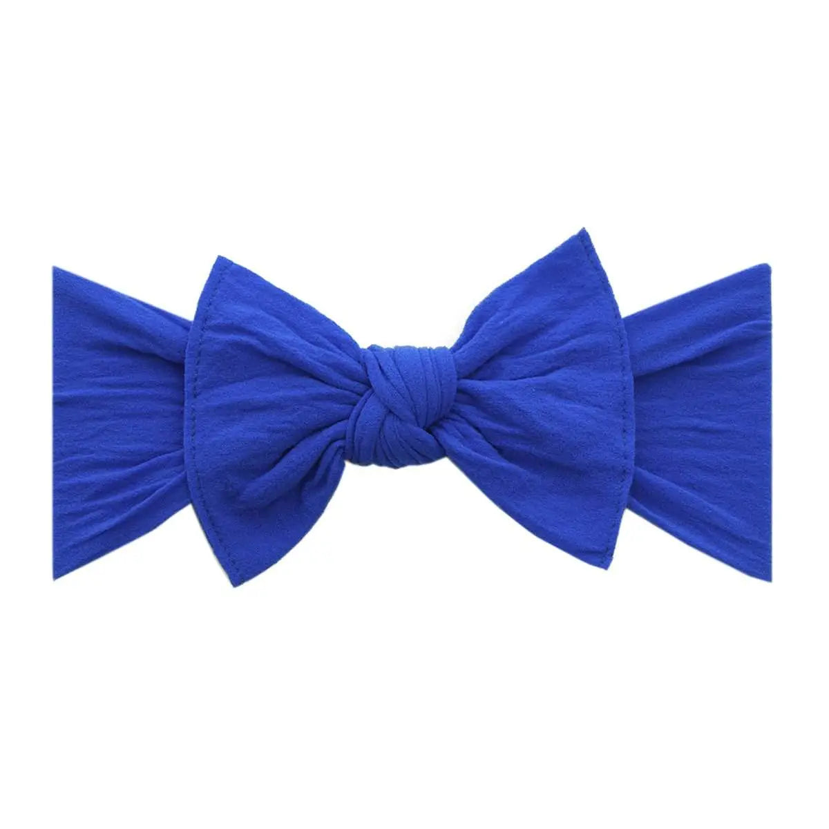 Royal blue Original Knot soft nylon headband by Baby Bling Bows featuring a stylish knot design and comfortable fit.