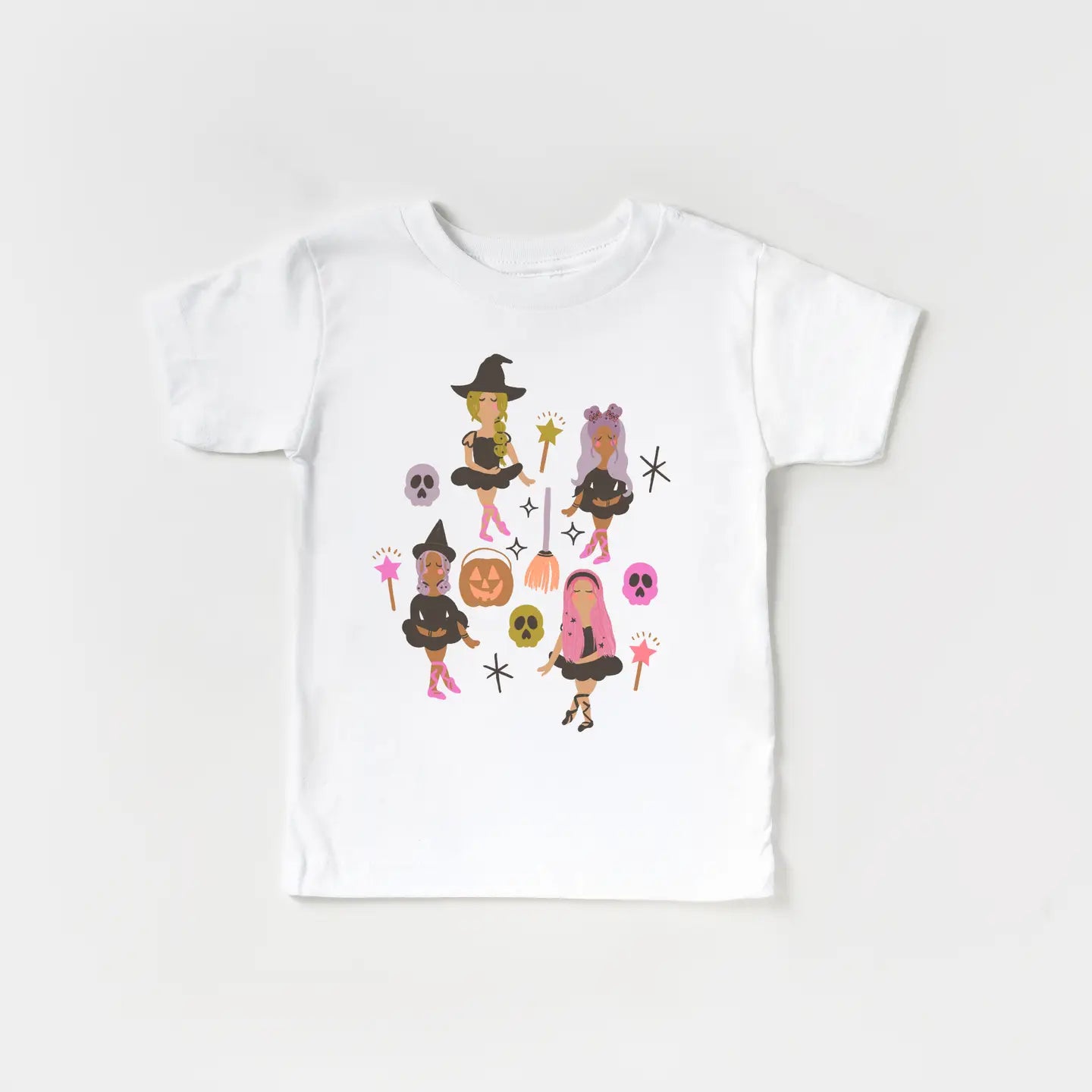 Ballerina Halloween Witches Girls Halloween Kids Shirt