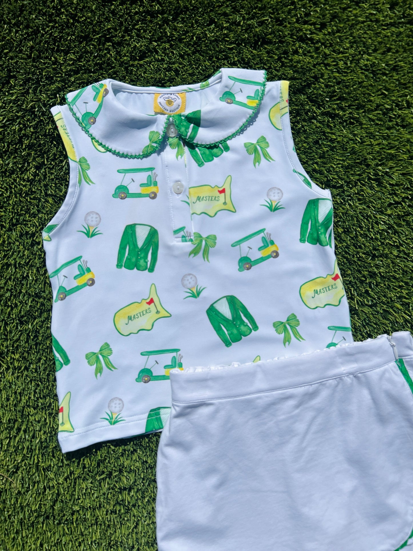 Hibiscus & Honey - Hole in One Girls Knit Skort Set