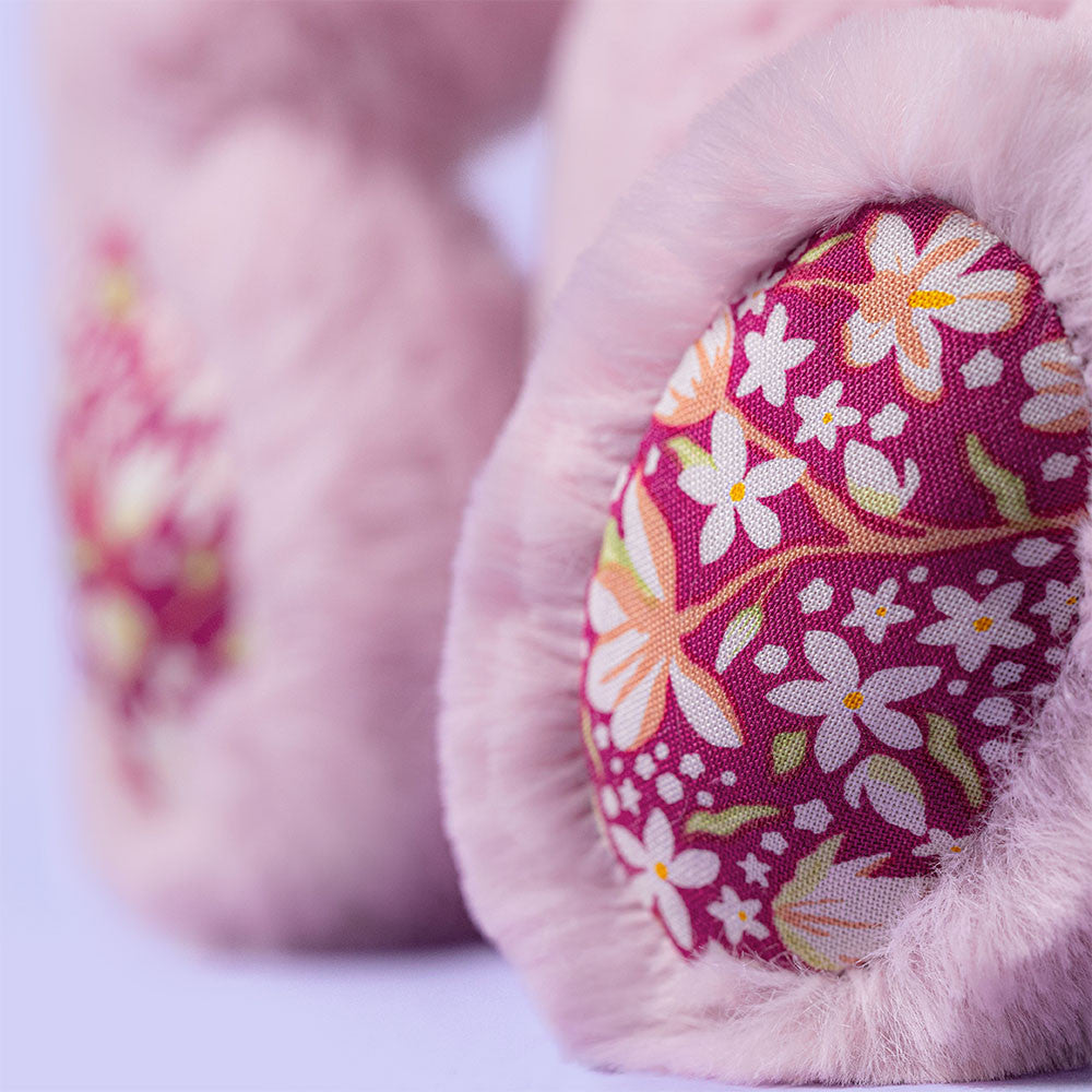Jellycat Thistlepop Blossom Luxe Bunny plush toy with soft pastel fur and detailed floral accents, sitting upright.