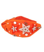 Orange & White Star Headband