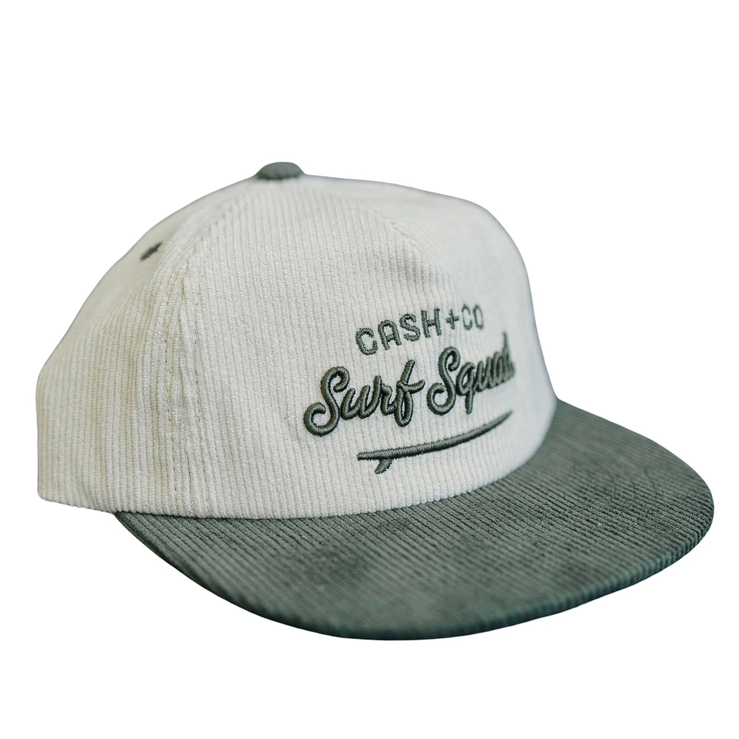 Cash & Co Surf Squad Olive Hat featuring a wide brim and casual style, made of durable fabric perfect for sun protection.