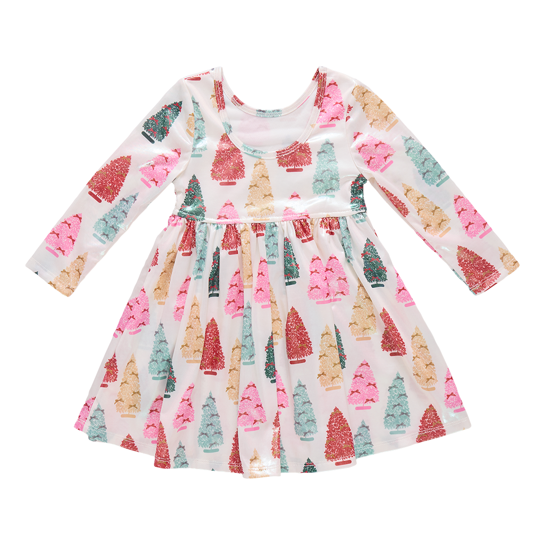 Bottle Brush Trees Girls Lame Steph Dress