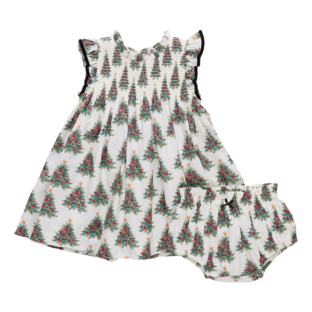 Vintage Trees Baby Girls Stevie Dress Set