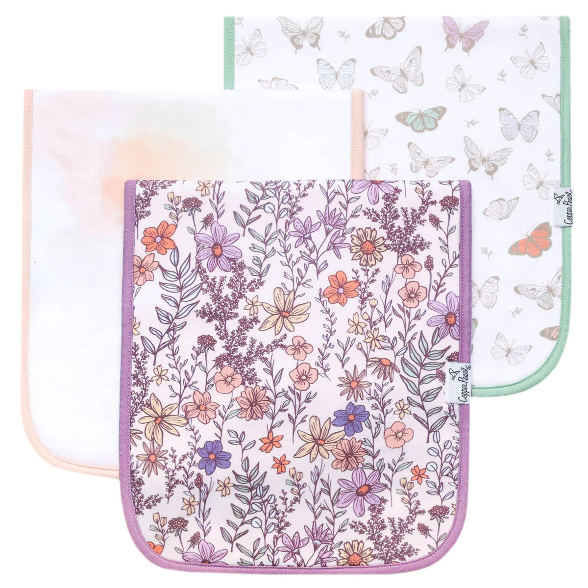 Copper Pearl - Flora Premium Burp Cloths