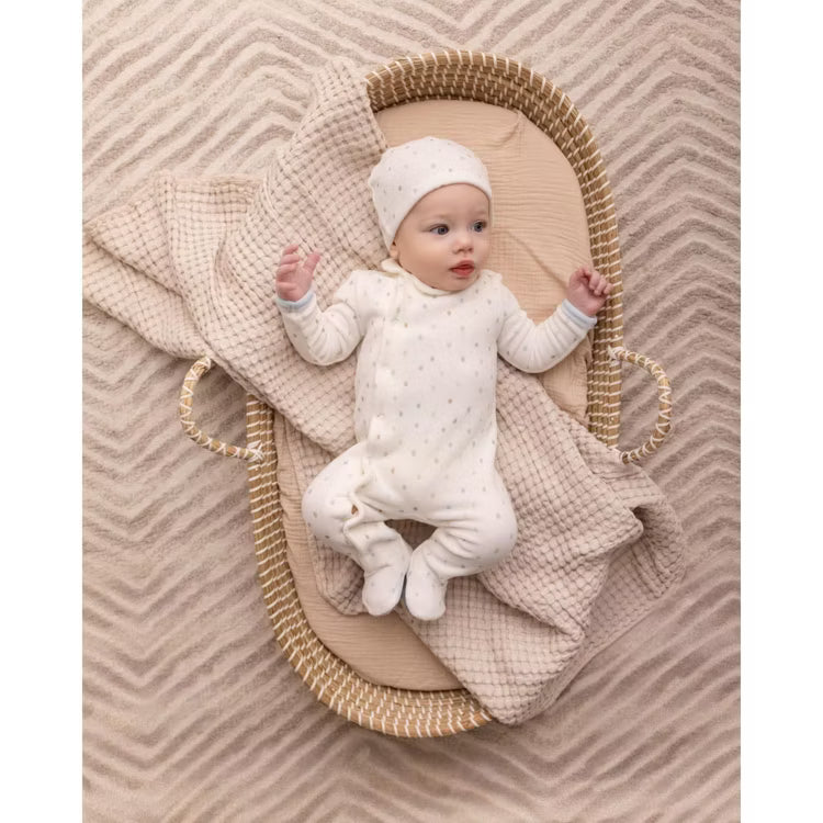 Playful Dots Velour Footie & Hat Set