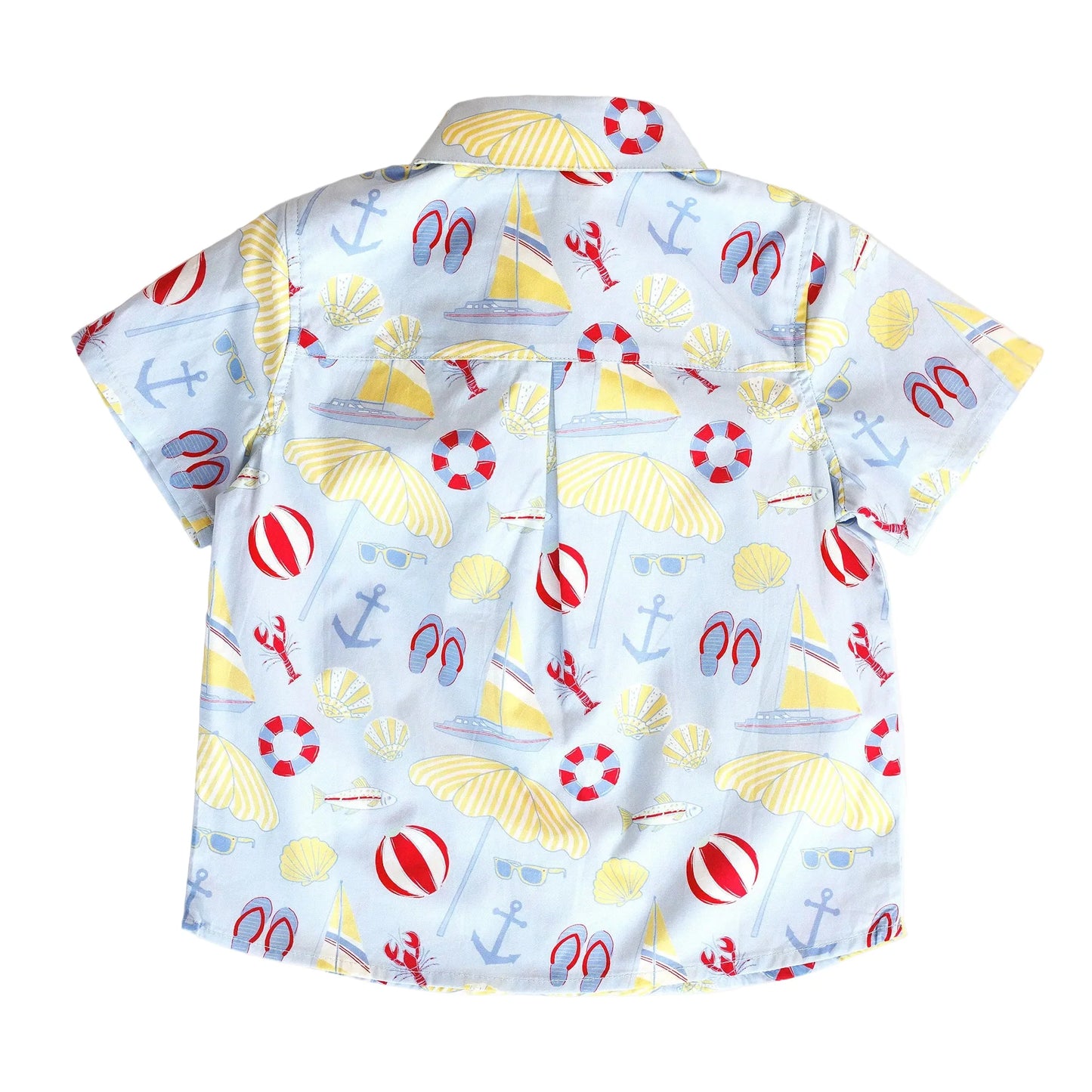 Hollis Baker Beach Days Beau Shirt in lightweight fabric with a casual, relaxed fit and beach-inspired pattern.