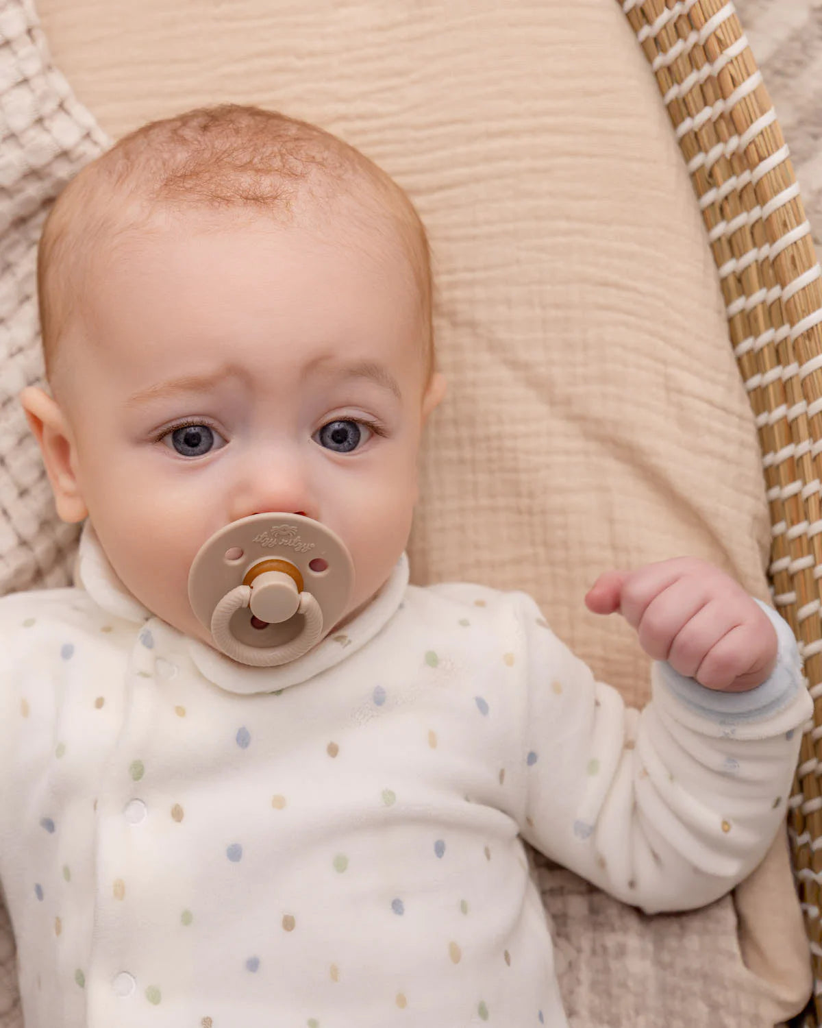 Playful Dots Velour Footie