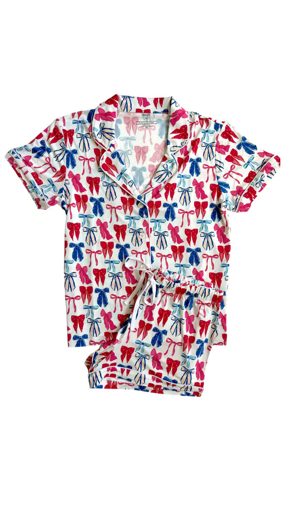 In My Jammers - Women's Patriotic Bows Pajama Set