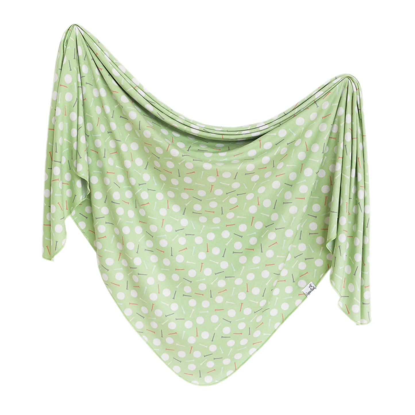 Copper Pearl Bogey knit swaddle blanket featuring soft, cozy knit fabric perfect for wrapping and soothing babies.