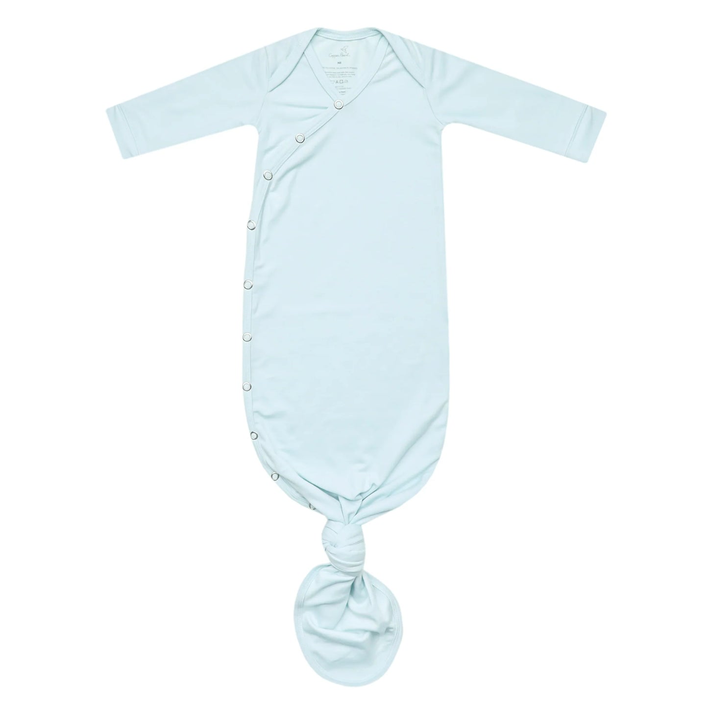 Copper Pearl Air Newborn Knotted Gown with soft fabric and adjustable knot for comfortable, easy dressing for newborns.