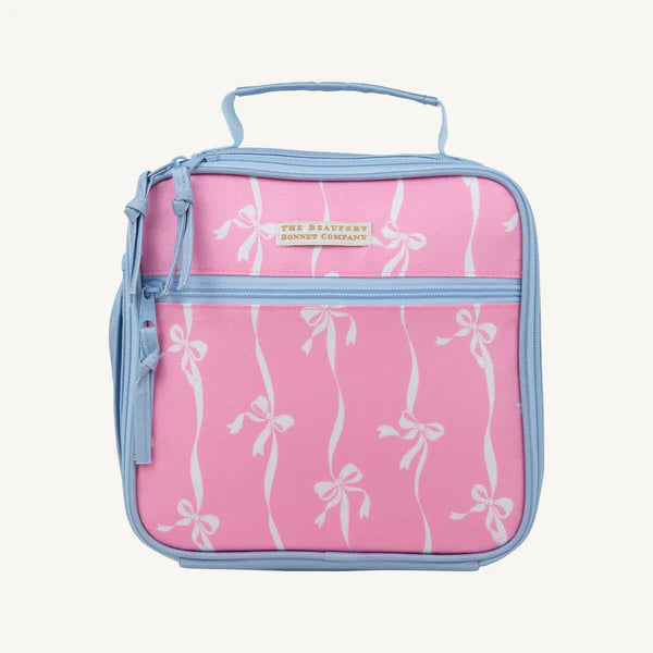 Bell Court Bows (Hamptons Hot Pink) with Beale Street Blue Leighton Lunch Box