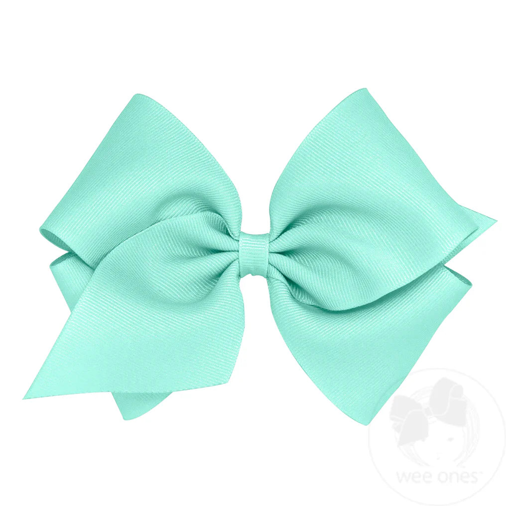 Classic Grosgrain Girls Hair Bow (Plain Wrap)