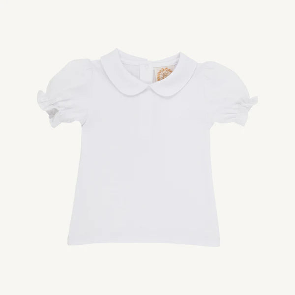 The Beaufort Bonnet Company - Maude's Peter Pan Collar Shirt Worth Ave White
