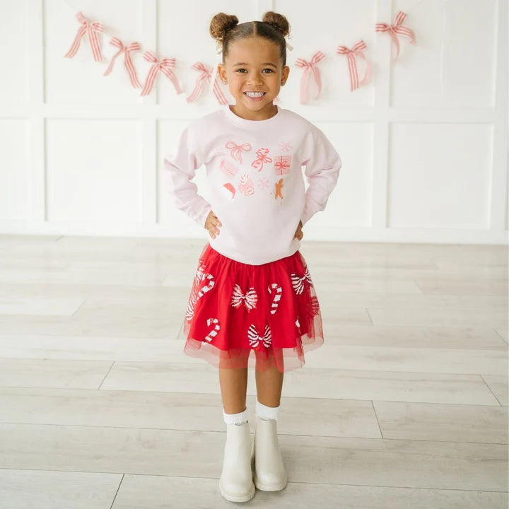 Candy Cane Coquette Sequin Christmas Tutu