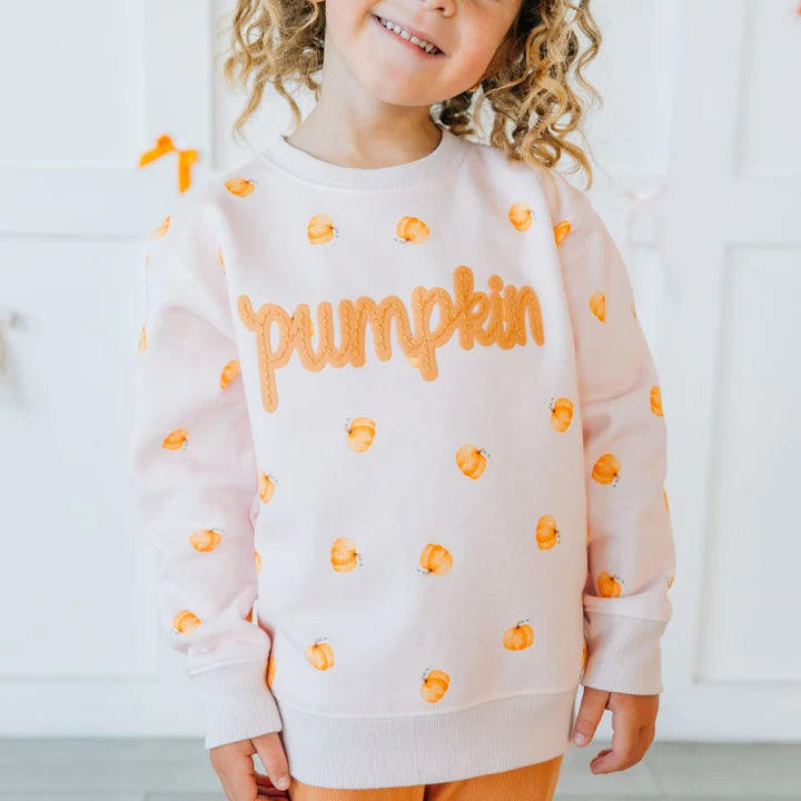 Pumpkin Stitch Patch Sweatshirt