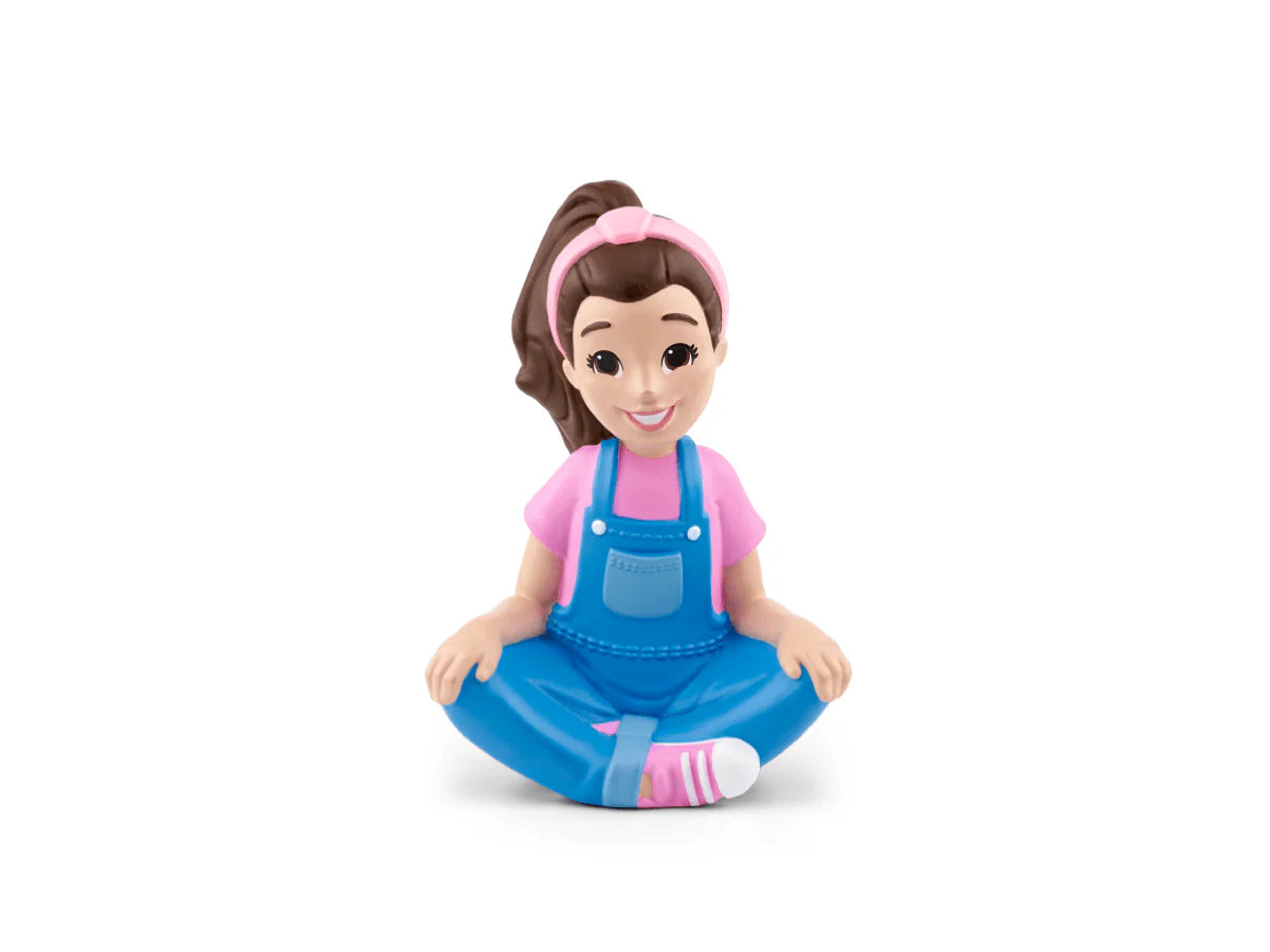Ms. Rachel Tonies audio figure showcasing her with a friendly expression and colorful background, designed for children’s storytelling.