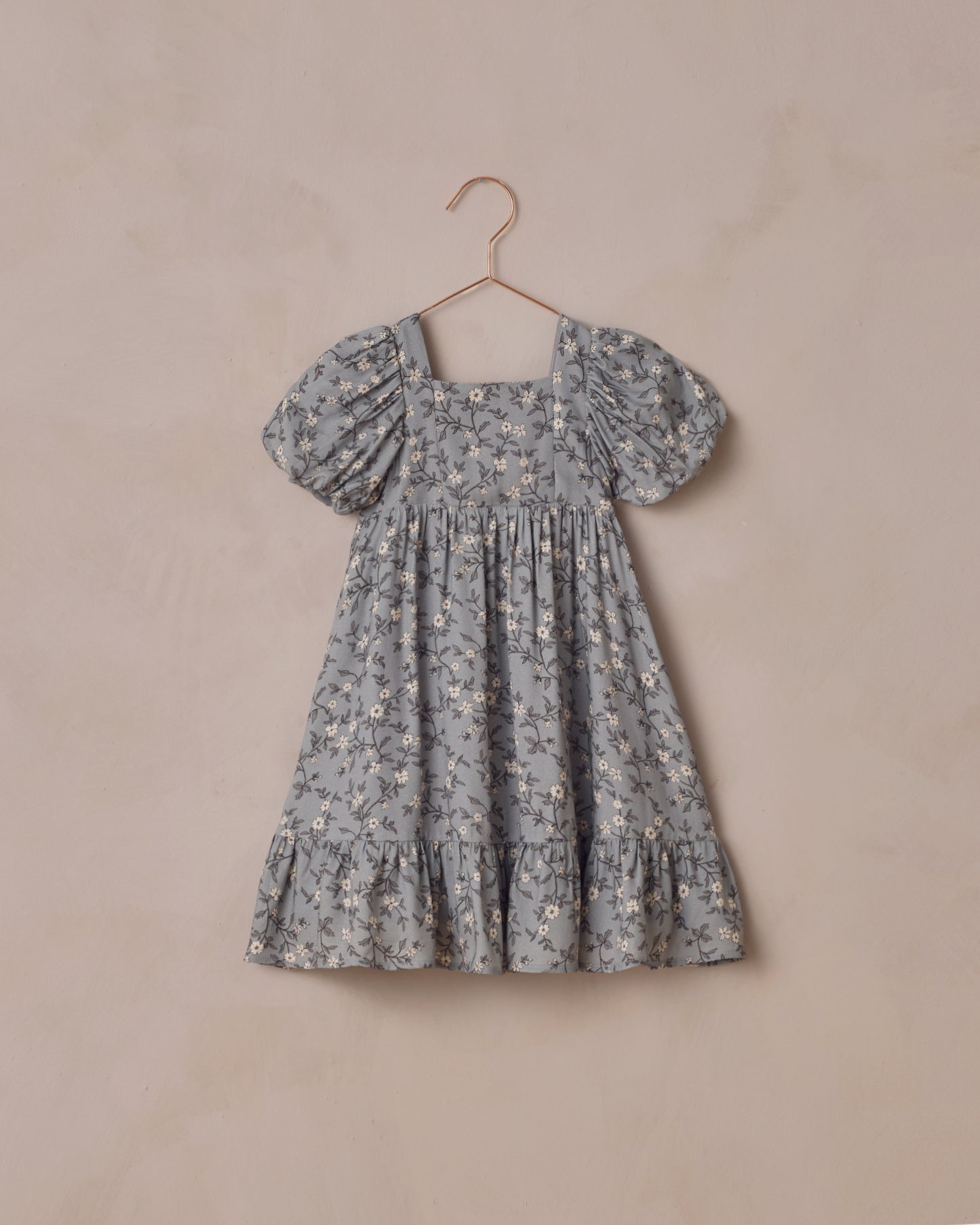 French Blue Floral Augusta Dress
