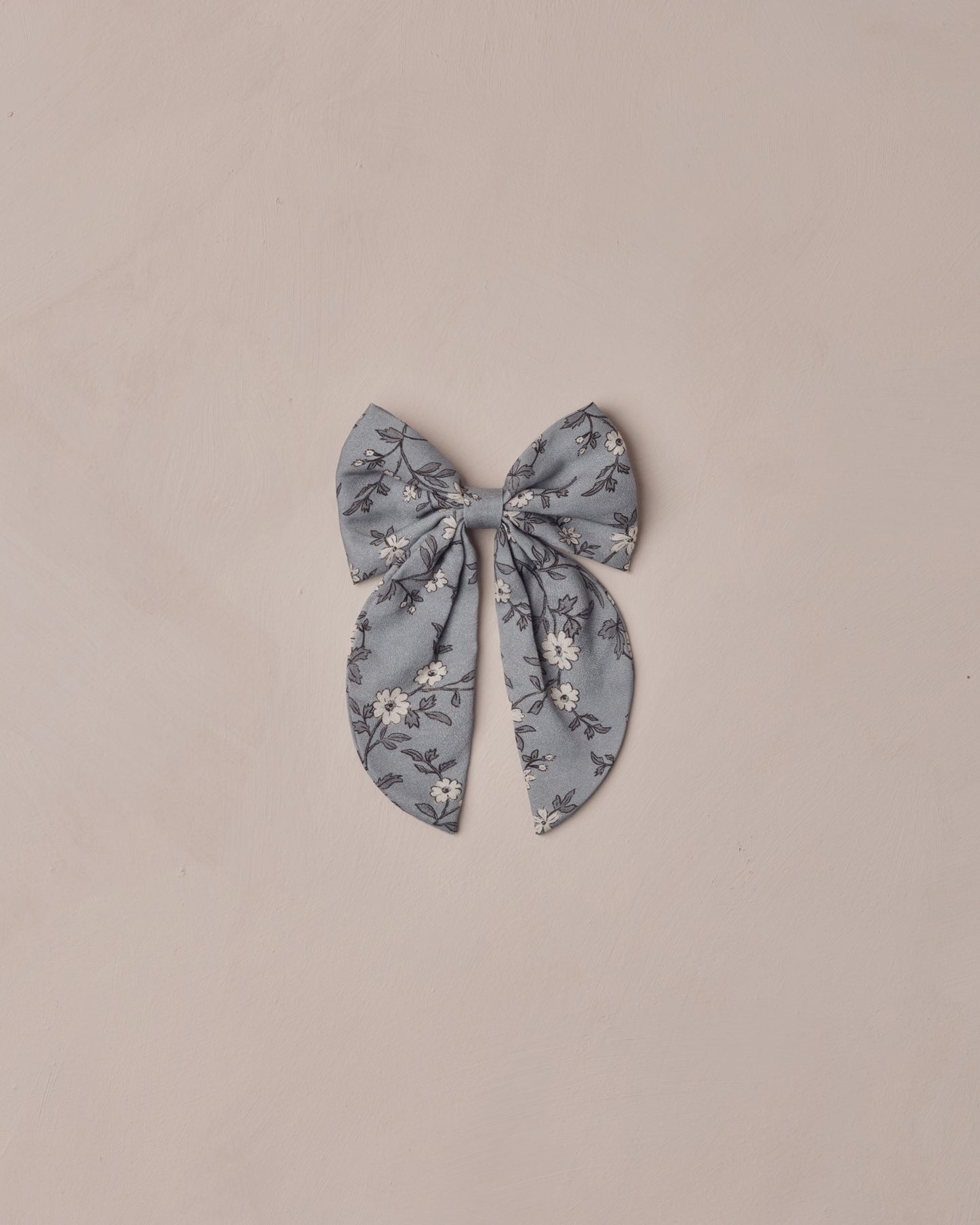 French Blue Floral Everly Bow